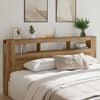 vidaXL LED-peats Artisan Oak 220x18,5x103,5 cm insener puidust