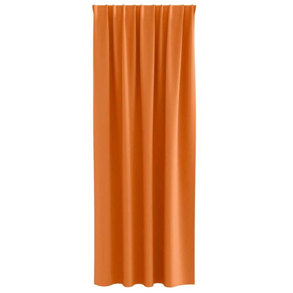 vidaXL Kardinad r&otilde;ngastega 2 pcs Erk Oranž 245 x 140 cm Pol&uuml;ester