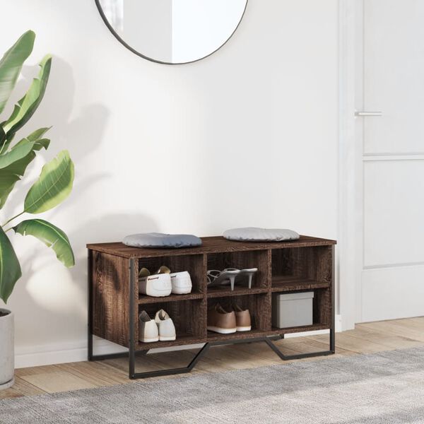 vidaXL kingakapp, pruun tamm, 90x38x45,5 cm, tehispuit