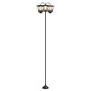 vidaXL 3-Pealine Lamp Post Must 16 x 16 x 187 cm Alumiinium ja ABS