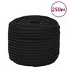vidaXL t&ouml;&ouml;k&ouml;is, must, 14 mm, 250 m, pol&uuml;ester