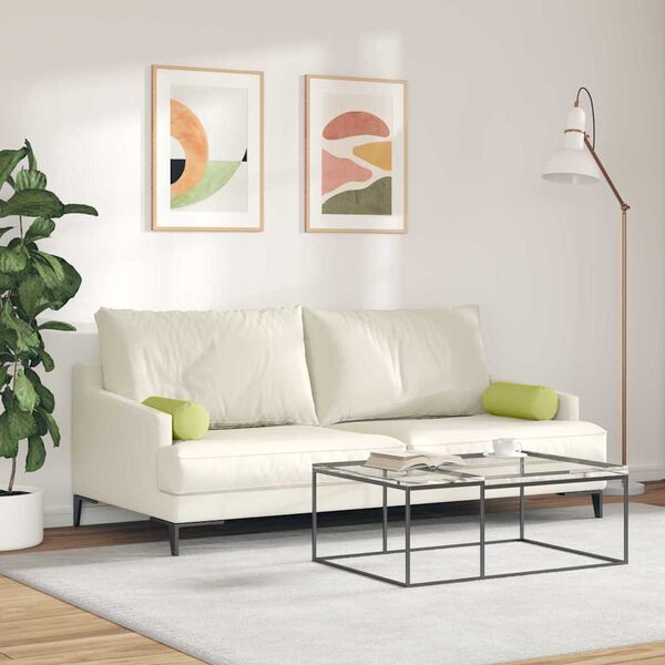 vidaXL Padjad 2 pcs Hele roheline &Oslash; 15 x 40 cm kangas