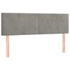 vidaXL voodipeatsid, helehall, 144x5x78/88 cm, samet