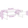 vidaXL Kohvilaud sahtliga Suitsu tamm 100 x 46 x 40 cm Tehispuit
