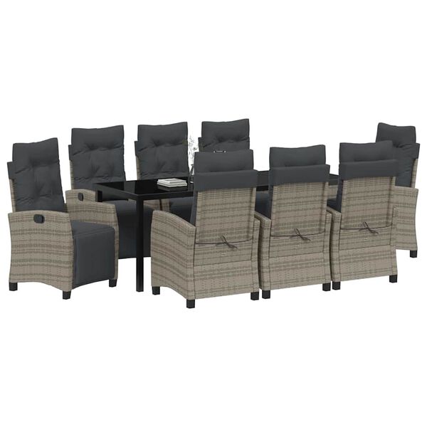 vidaXL Aia s&ouml;&ouml;gilaudade komplekt padjaga 9 pcs Hall pol&uuml;rotang