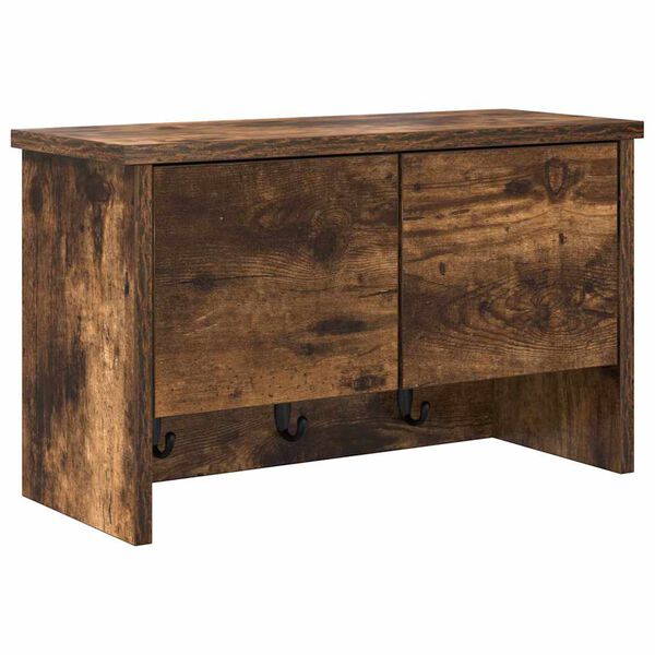 vidaXL Seinale kinnitatav riidepuu Suitsetatud tamm 50 x 20 x 30 cm