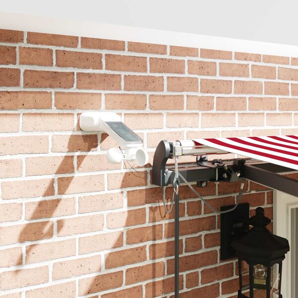 vidaXL Varjudekangas koos Punane ja valge 400 &times; 300 cm Pol&uuml;ester