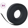 vidaXL aiapiirded 4 tk, must, 10 m, 10 cm, pol&uuml;et&uuml;leen