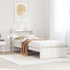 vidaXL voodiraam peatsiga ilma madratsita Valge 90x200 cm