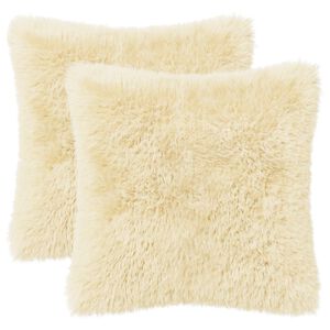 vidaXL Diivanipadi 2 pcs HEERLEN Kreemjas 30 x 30 cm PV Fliis