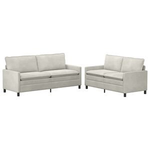 vidaXL Diivanikomplekt 2 pcs Kreemjas Samet