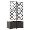 vidaXL Aia istutuspot 2 pcs Pruun 80 x 40 x 143 cm Plastmass