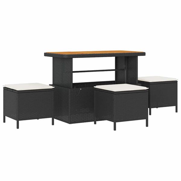 vidaXL Aia Diivanikomplekt 10 pcs Must pol&uuml;rotang