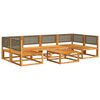 vidaXL 7-osaline aiadiivanikomplekt patjadega, puit, akaatsia ja rotang