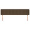 vidaXL voodipeats servadega, tumepruun, 203x16x78/88 cm, kangas
