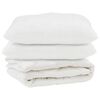 vidaXL Suletekk padjaga 3 pcs Valge Mikrofiiber