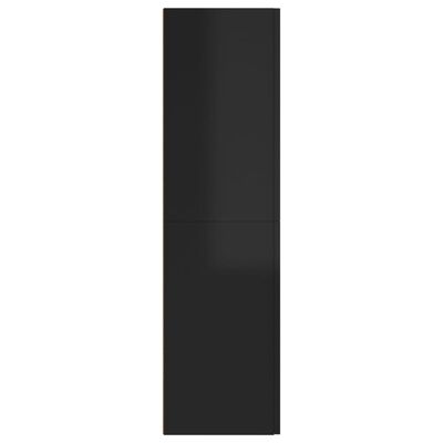 vidaXL telerikapp, kõrgläikega must, 30,5 x 30 x 110 puitlaastplaat