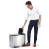 EKO pedaaliga prügikast "EcoCasa" 3 x 15 l, matt hõbedane