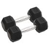 vidaXL hantlid 2 tk, 6 kg, t&auml;ismetallist