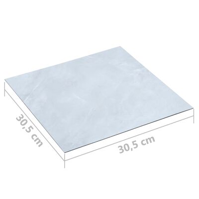 vidaXL iseliimuvad põrandaplaadid 5,11 m², PVC, valge marmor
