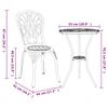 vidaXL Aia Bistroo Komplekt 3 pcs Must Alumiinium