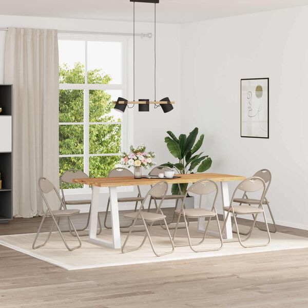 vidaXL Kokkupandav tool 8 pcs Liivakarva 48 x 43,5 x 81 cm Kunstnahk