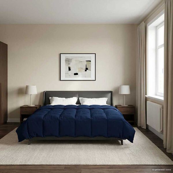 vidaXL T&auml;ispika aasta tekk Tumesinine 240 x 260 cm Mikrokiud