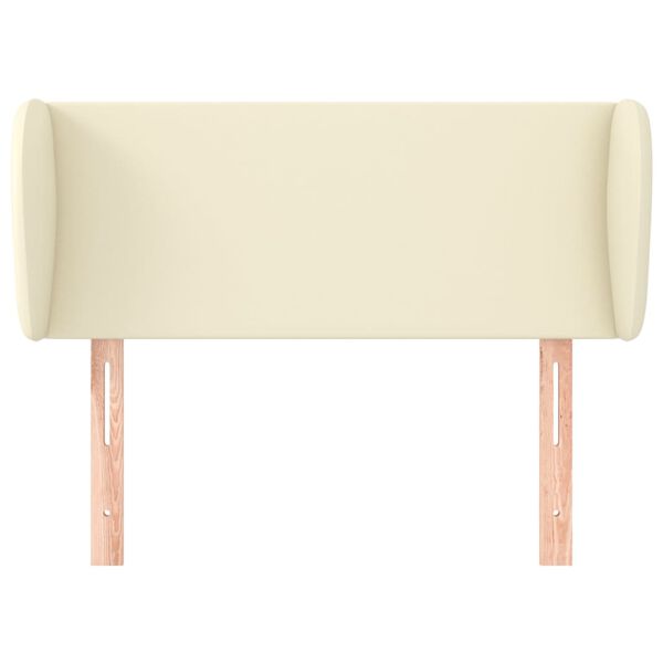 vidaXL voodipeats servadega, kreemjas, 93x23x78/88 cm, kunstnahk