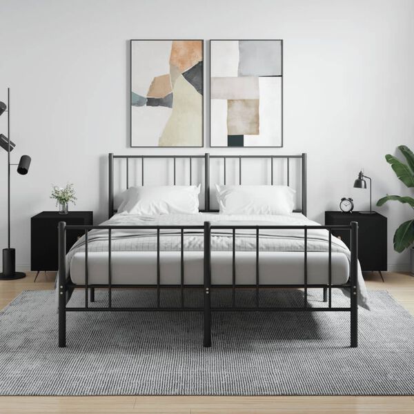 vidaXL &ouml;&ouml;kapid 2 tk, must, 40 x 40 x 50 cm, tehispuit