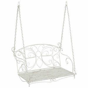 vidaXL Kiikpink Teras 105,5 x 61 x 56 cm Antikvalge
