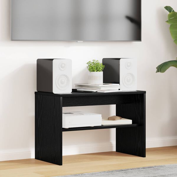 vidaXL Telerikapp Must tamm 60 x 30 x 40 cm Tehispuit