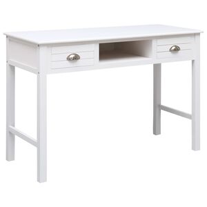 vidaXL kirjutuslaud, valge, 110 x 45 x 76 cm, puit