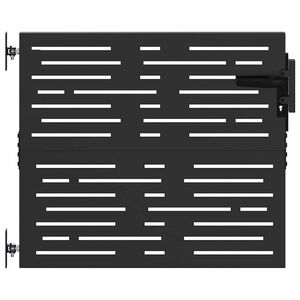 vidaXL Aia aed lukuga Must 85 x 100 cm Pulberv&auml;rvitud Teras