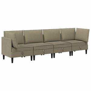 vidaXL Elutoa m&ouml;&ouml;bliseade 4 pcs Khaki kangas