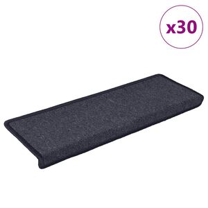 vidaXL trepimatid 30 tk 65 x 21 x 4 cm tumehall ja sinine ristk&uuml;likukujulise servaga