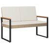 vidaXL V&auml;libank padjaga Bež ja koorevalge 107 x 61 x 80 cm pol&uuml;rotang