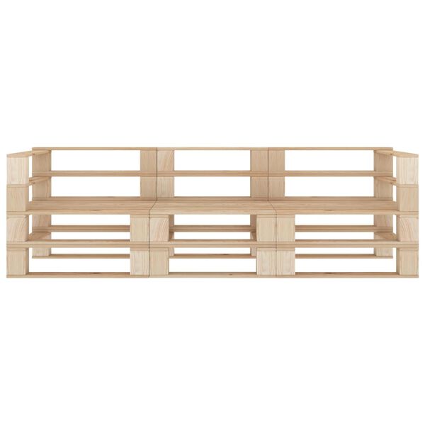 vidaXL kaubaalustest aiadiivan, 3-kohaline, puit