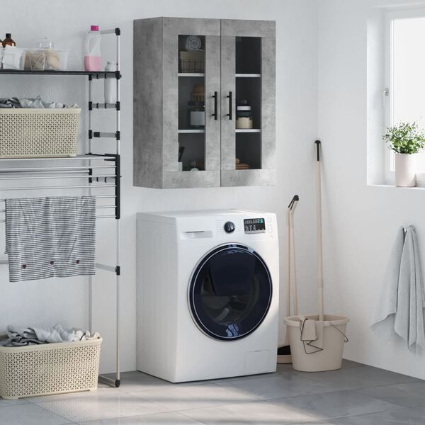 vidaXL seinakapp, betoonhall, 69,5 x 34 x 90 cm