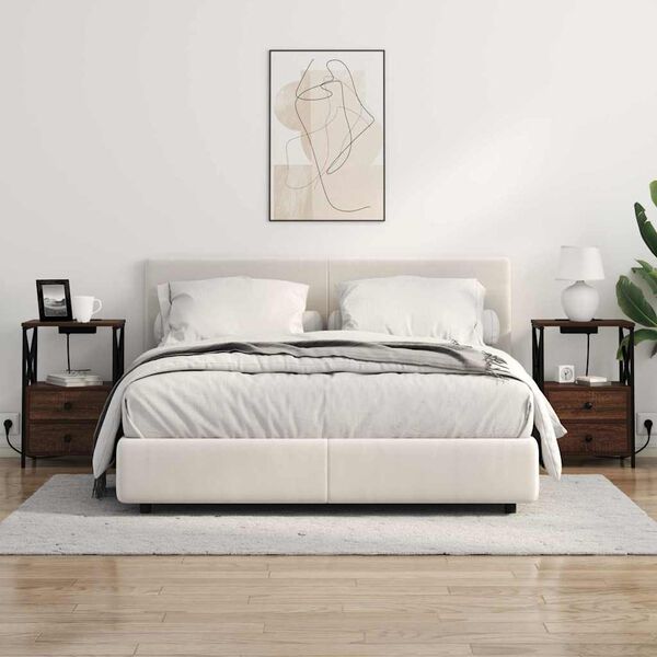 vidaXL &Ouml;&ouml;lambi kapp sahtliga Pruun tamme 40 x 31 x 60 cm Tehispuit