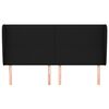 vidaXL voodipeats servadega, must, 163x23x118/128 cm, kangas