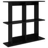 vidaXL Seinariiul Seinale kinnitav Must tamm 80 x 20 x 75 cm Tehispuit