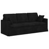 vidaXL Diivan Must 198 x 78 x 80 cm Samet