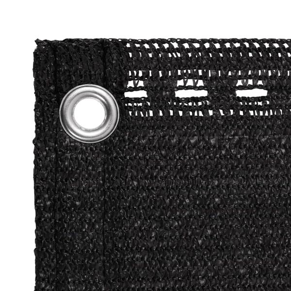 vidaXL rõdusirm, must, 75 x 400 cm, HDPE