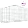 vidaXL kaarekujulised gabioonkorvid 11 tk, 200x50x100/120 cm, raud