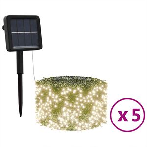 vidaXL p&auml;ikesetoitel tuled, 5 tk, 5x200 LEDi, soe valge, tuppa/&otilde;ue