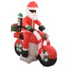 vidaXL täispumbatav jõuluvana mootorrattal, LED, IP44, 160 cm