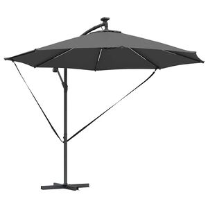 vidaXL P&auml;ikesevari LED -ribatuledega Antratsiit 294 x 294 x 248 cm