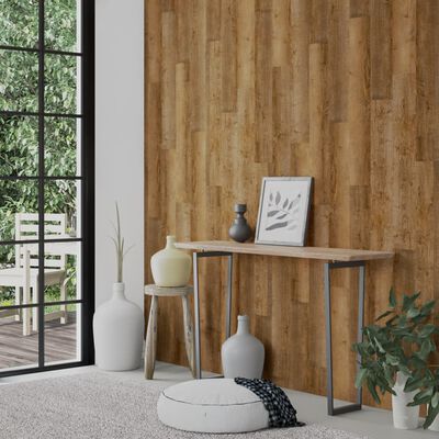vidaXL seinapaneelid, puidu välimusega, pruun, PVC 2,06 m²