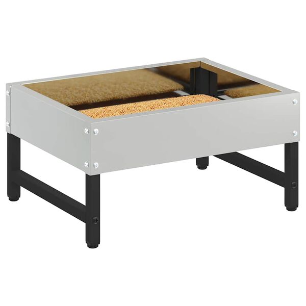 vidaXL Linde söötja Hõbedane 80 x 28 x 13.5 cm Tsinkteras