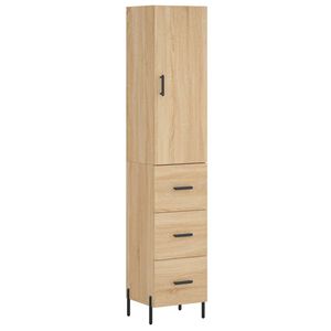 vidaXL k&otilde;rge kapp, Sonoma tamm, 34,5 x 34 x 180 cm, tehispuit
